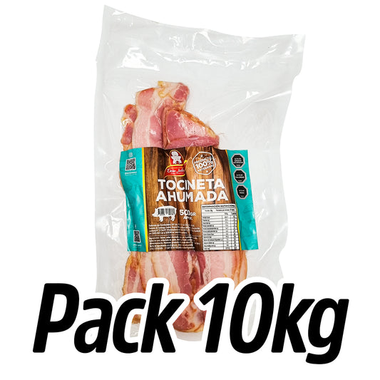 Pack 10kg Tocineta Ahumada